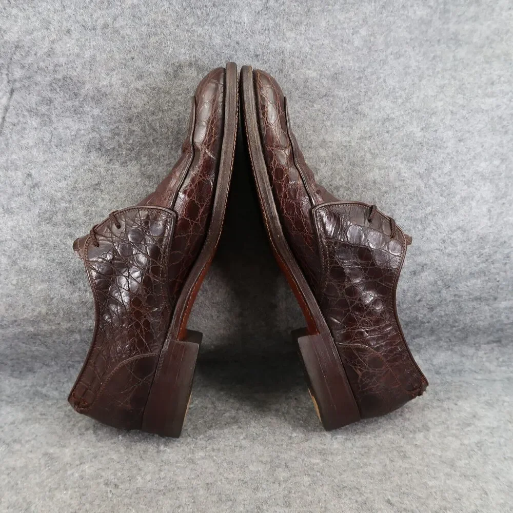 Kow Hoo Shoes Mens 45 Oxfords Exotic Leather Classic Goodyear Welt Handcrafted